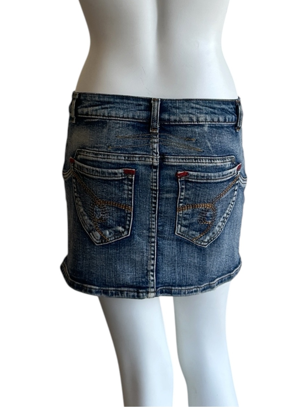 Y2K denim micro mini skirt no boundaries vintage 2000s